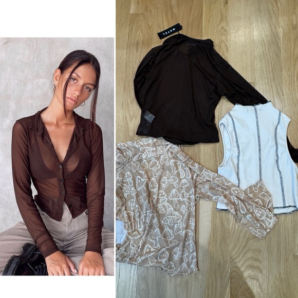 Motel Rocks Tops - Motel Rocks Bundle of 3 Tops Size Small